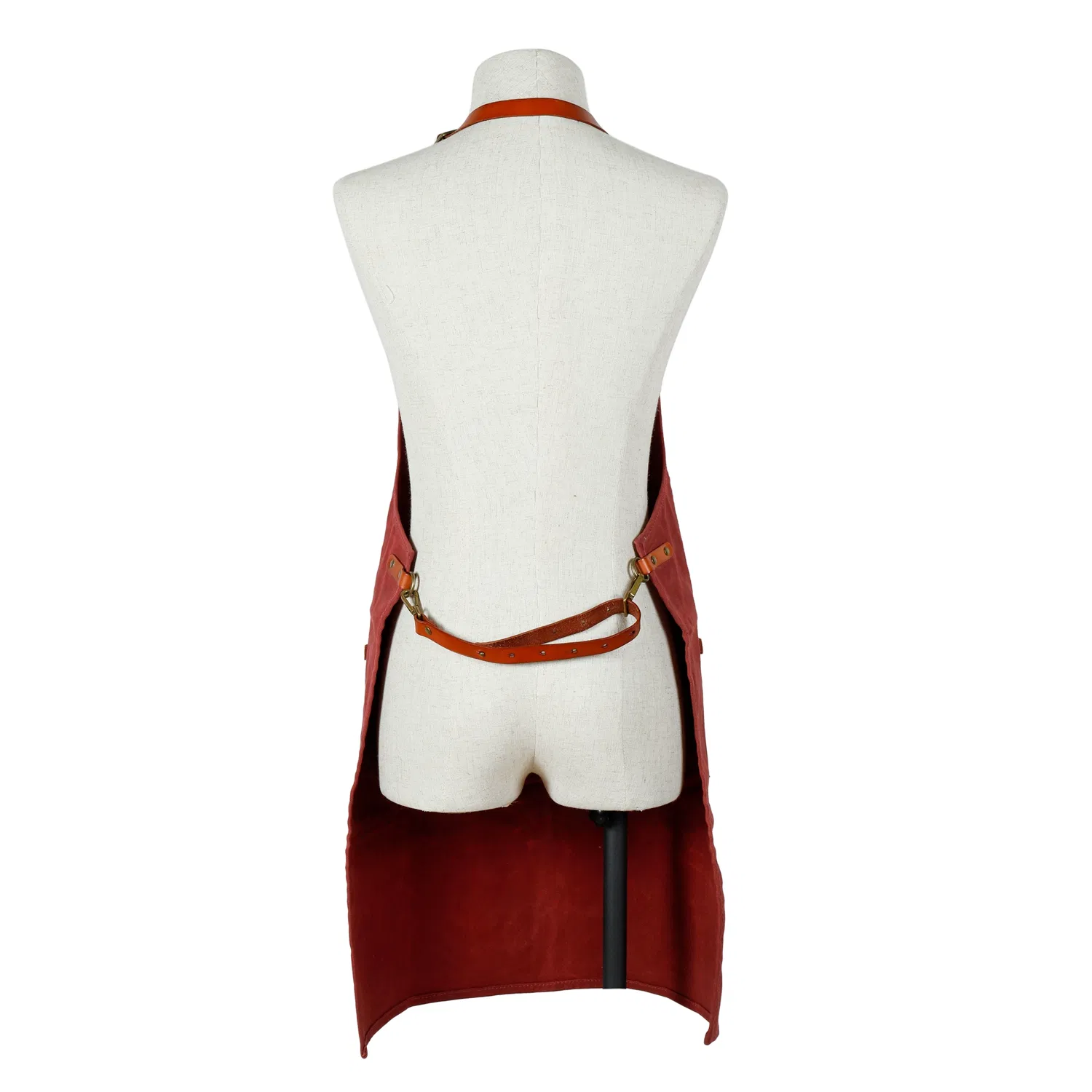 Custom Vintage Adjustable Cross Straps Men Heavy Duty Waxed Canvas Work Apron (RS-211804)