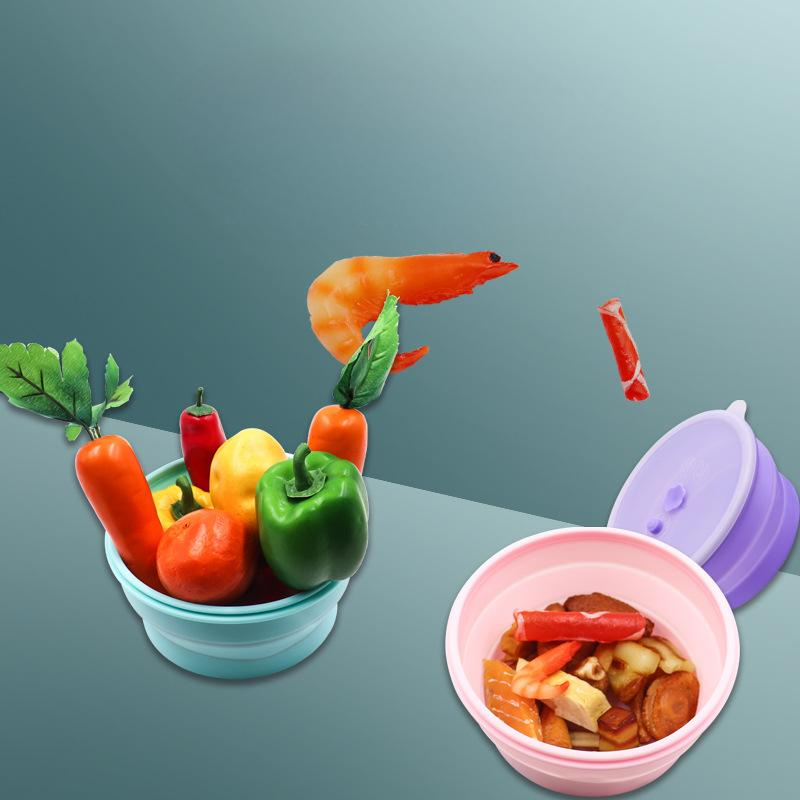 New Platinum Silicone 1500ml Food-Grade Fresh-Keeping Box, Refrigerator Storage Box, Microwave Oven and Dishwasher Lunch Box