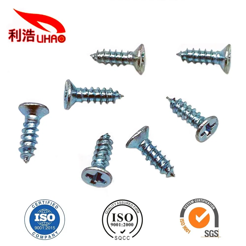 Zinc Flat Phillips Sheet Metal Screw Phillips Countersunk Head Self Tapping Screws