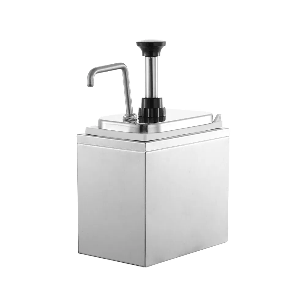 Buffet Ketchup Dispenser Condiment Pump Station Stainless Steel Sauce Pump Dispenser