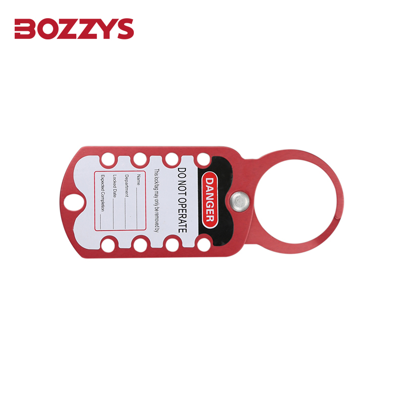 Bozzys 70mmx180mm Yellow Labeled Snap-on Lockout Hasp