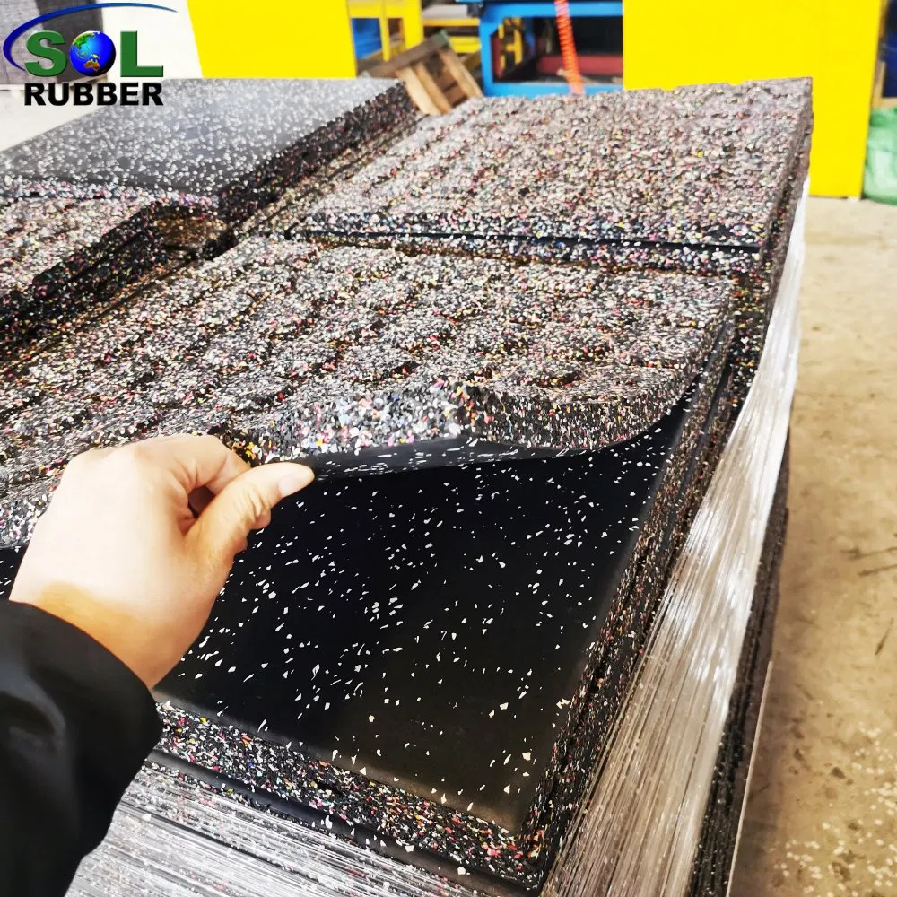 Fitness Indoor SBR Granule EPDM Commercial and Home Gym Rubber Floor Tile