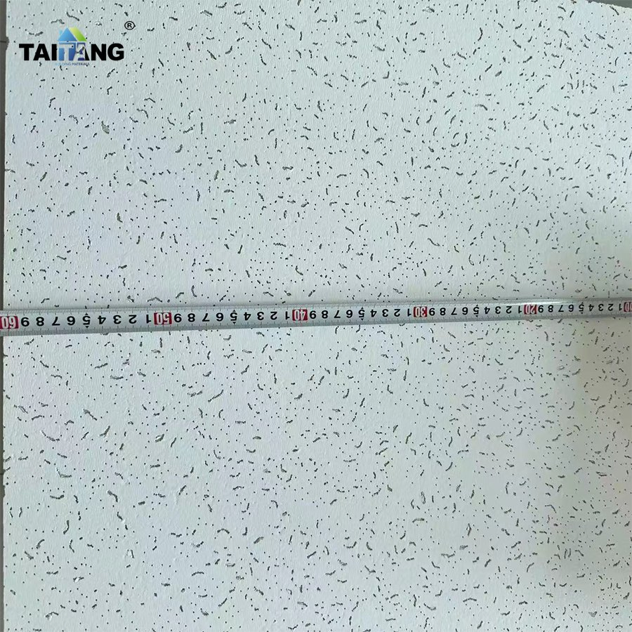 16mm Acoustic Ceiling Board Faux Plafond Acoustique 60*60 Ceiling Tiles 2X2 Black Plaquetas De Cielo Falso