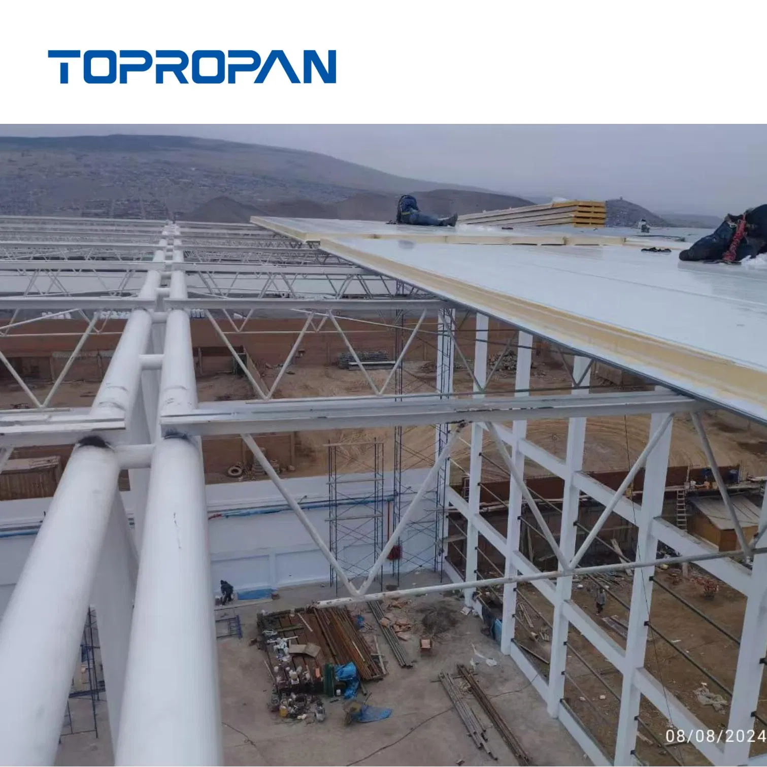 Lightweight PU PIR Rockwool Solar Sandwich Roof Panel