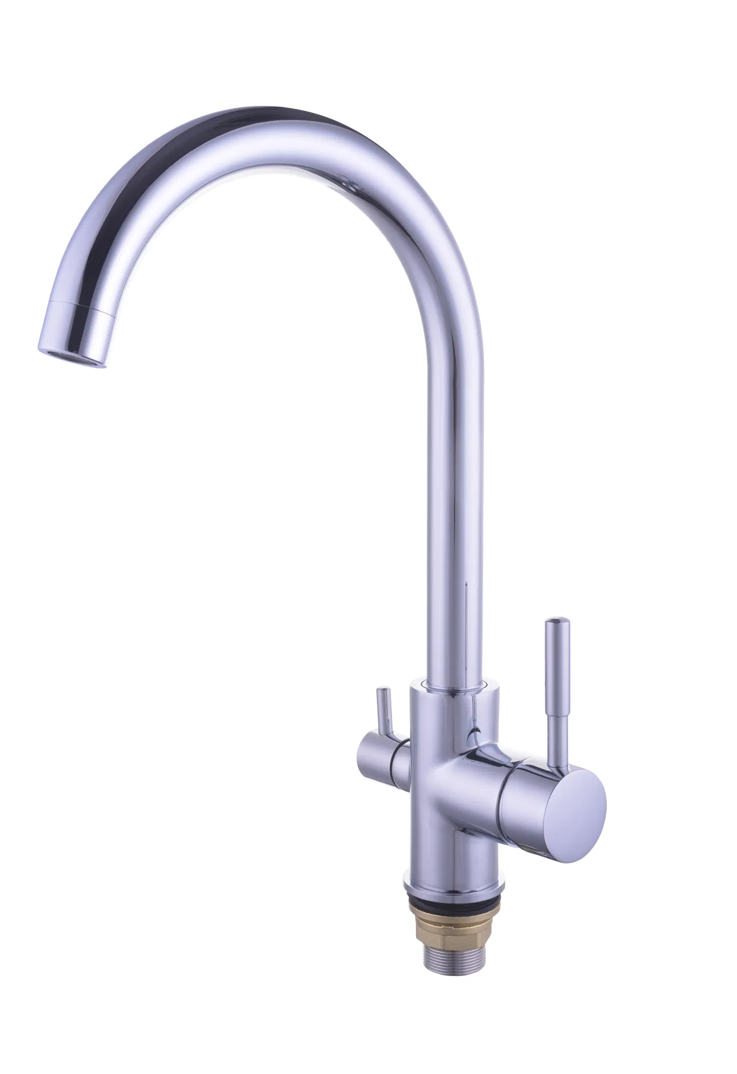 Double Handle Brass Kitchen Sink Faucet With Drinking Water(H23-888)