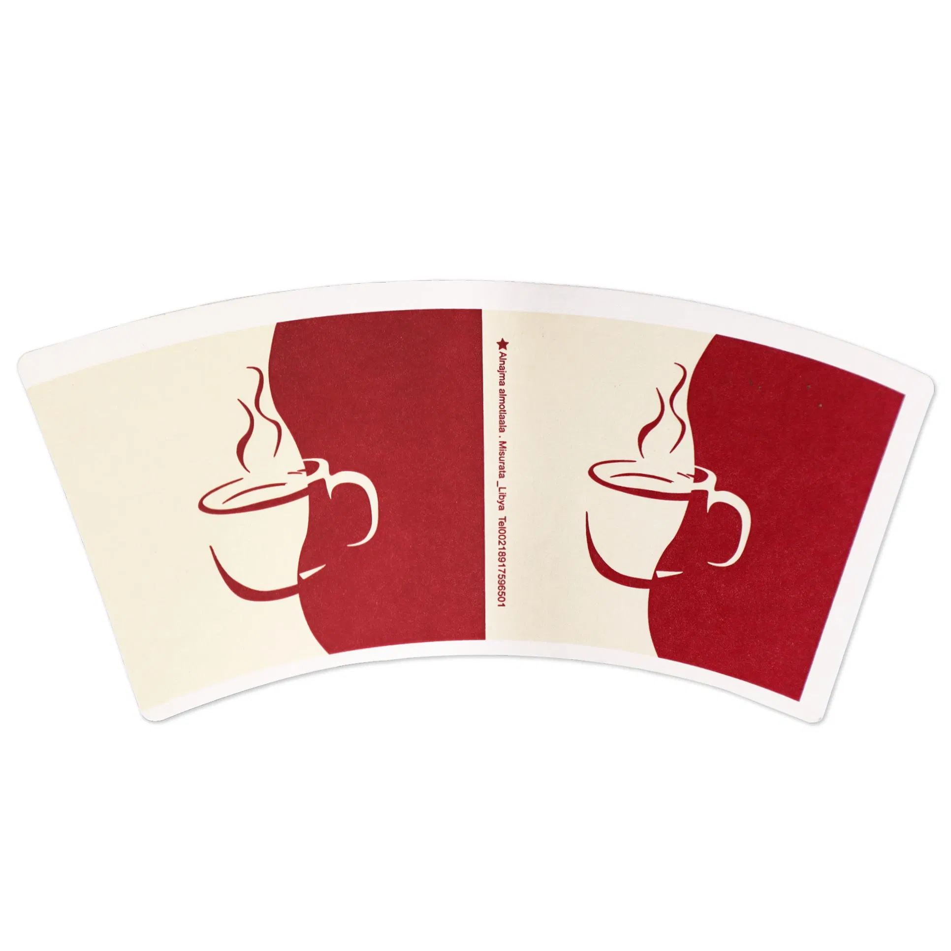 Wood Pulp Paper Cup Raw Material Disposable Customized Logo Hot Drink Coffee Paper Cup Fan