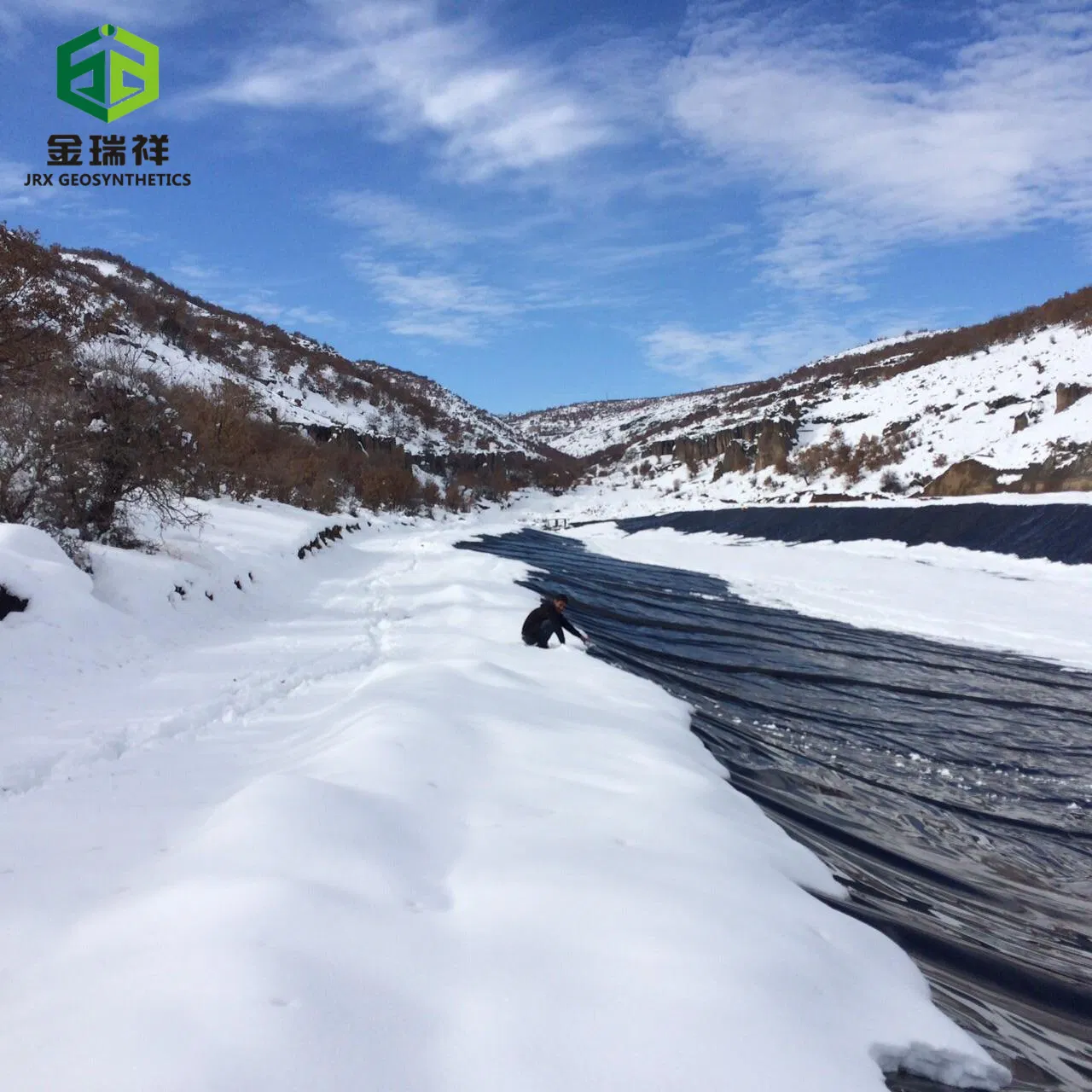 0.1mm 0.5mm 1mm 1.5mm 2mm 3mm Black Membrane Plastic Sheet HDPE LDPE LLDPE Virgin Geomembrane Liner for Shrimp Fish Farm Pond Dam Building Construction Price