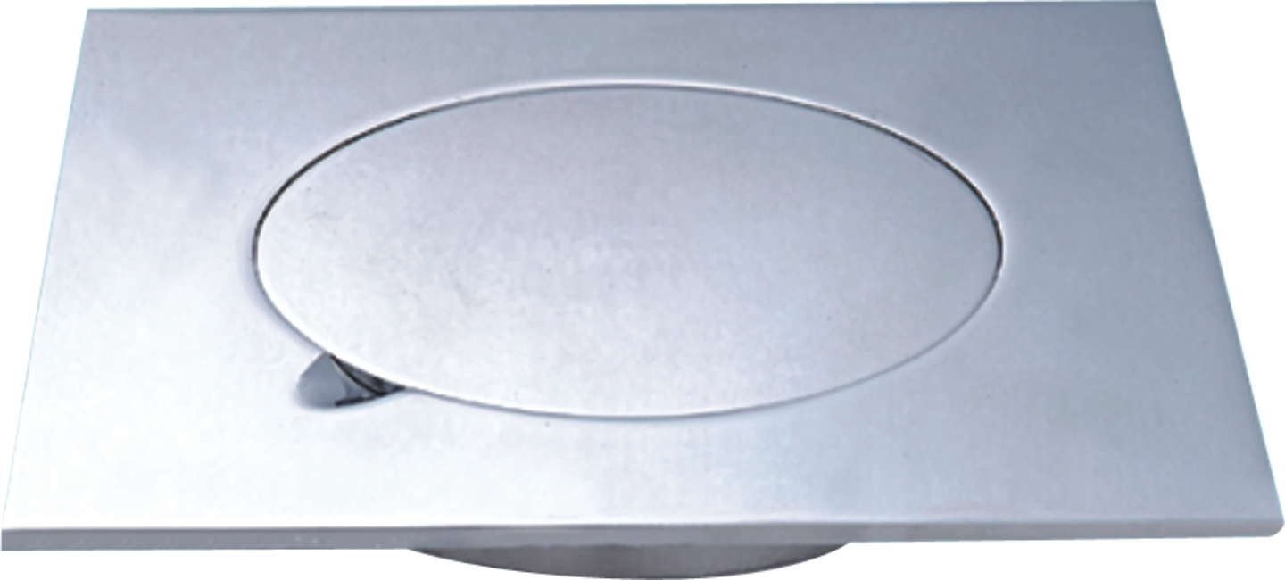 Chrome Stainless Steel Square Drainer Bathroom with Double Screw Face Floor Drain