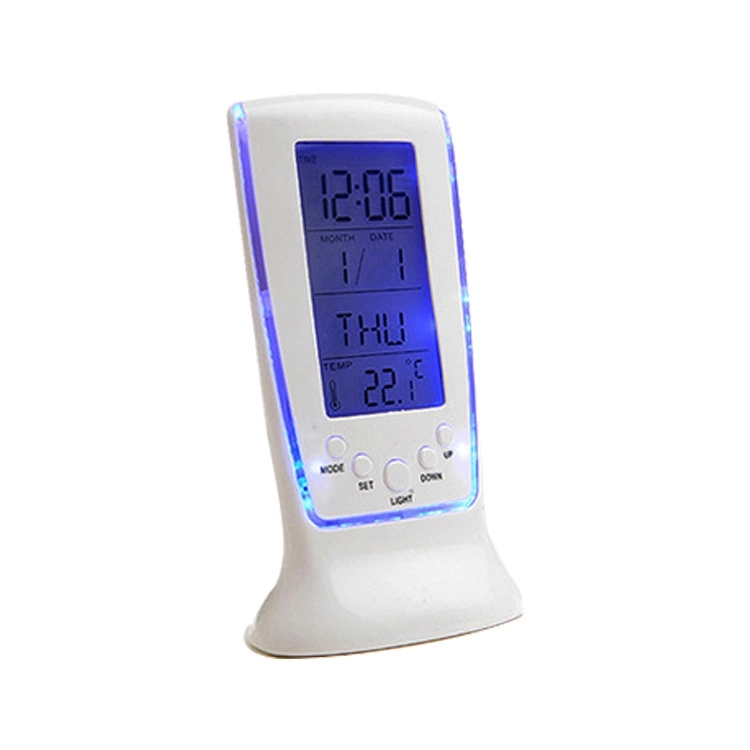 LED Night Light Desk Clock Music Alarm Electronic Calendar