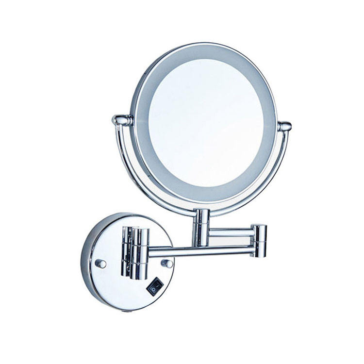 3X Double-Sided Wall Mounted Shower Mirror, Foldable Magnifying Makeup Mirror