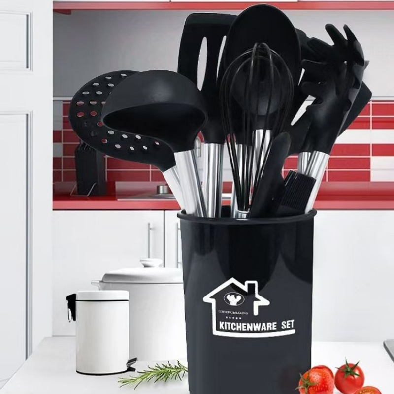 Home Kitchenware Sets Silicone Handle Kitchen Cooking Tools