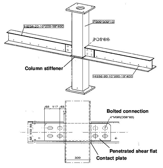Bolt Connected Steel Column and Beam Prefabricated Steel Structure