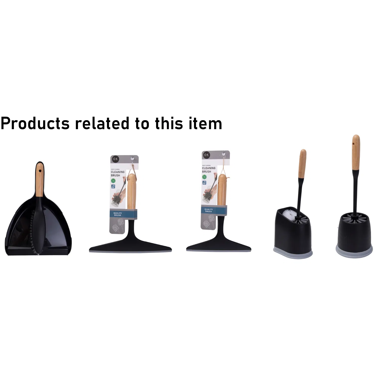 Eco-Friendly Wooden Handle Handheld Window Squeegee with Hanging Hook