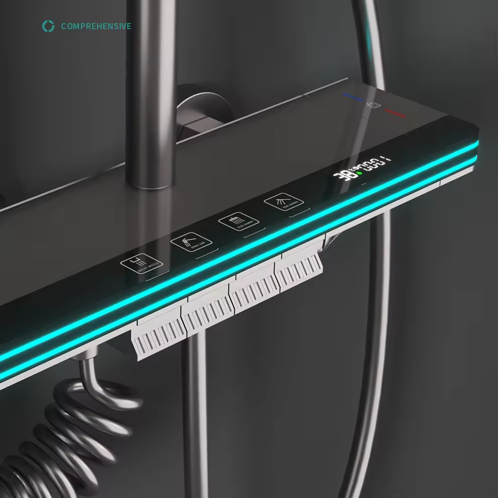Умный цифровой душ с LED-подсветкой и дисплеем температуры