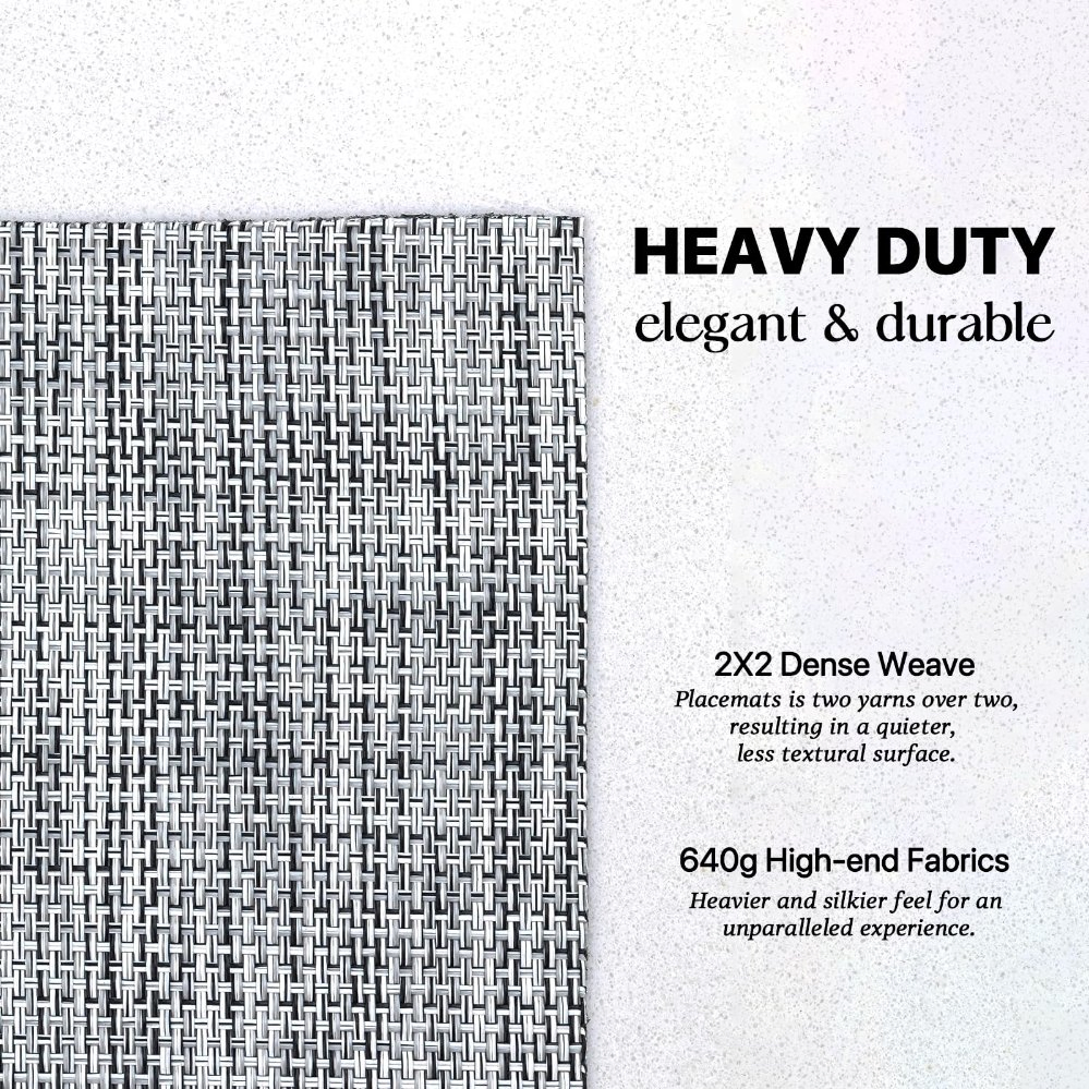 Indoor/Outdoor Washable Plastic Woven Placemats Dining Table Mats