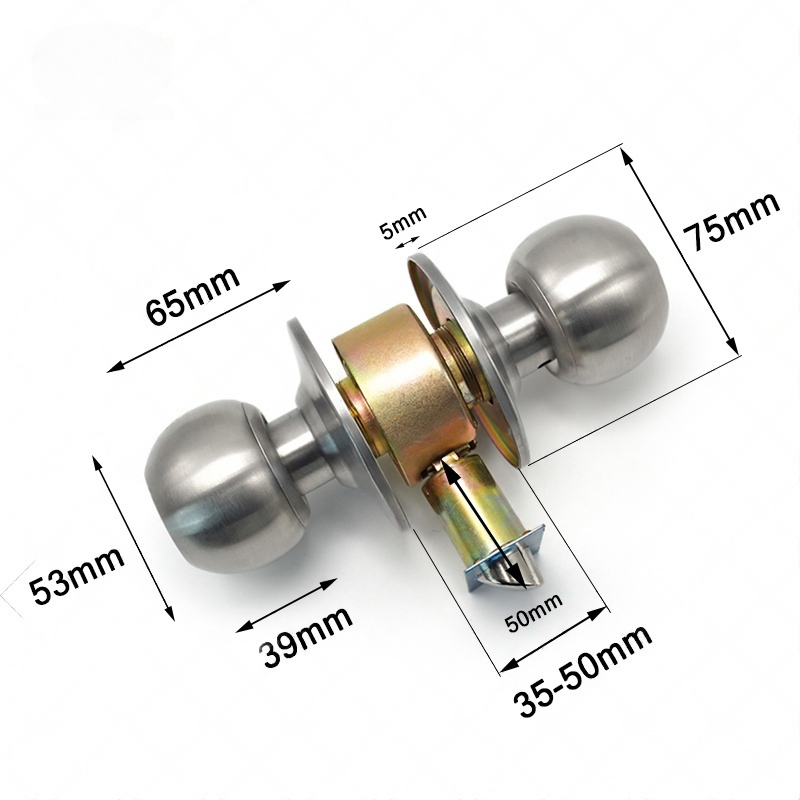 Hot Sale High Quality Tubular Lever Door Handle Stainless Steel Entry Privacy Passage 587 Ss Et Hotel Round Knob Door Lock Window Handle Lock
