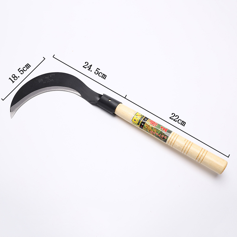 Hot Selling Sickle Mowing Farm Tool Agricultural Outdoor Garden with Wooden Handle Sickle