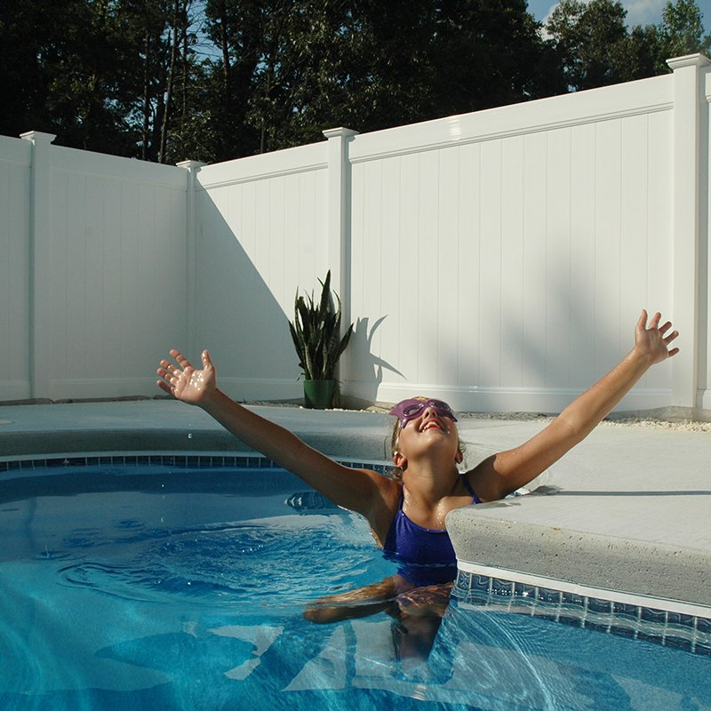 Easy Installation PVC Outdoor Privacy Fencing, Plastic Full Privacy Pool Fencing, Vinyl Garden House Fencing