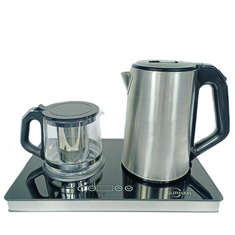 Intelligent Touch Switch Double Pot Tea Digital Base Turkish Tea Kettle Tray Chinese Tea Maker Water Boiler with Tray