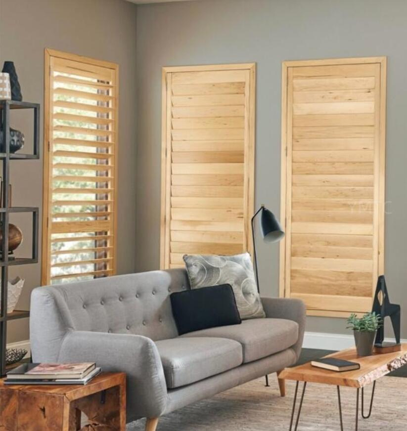 Good Quality Horizontal Opening Wood PVC Window Plantation Shutter for Home