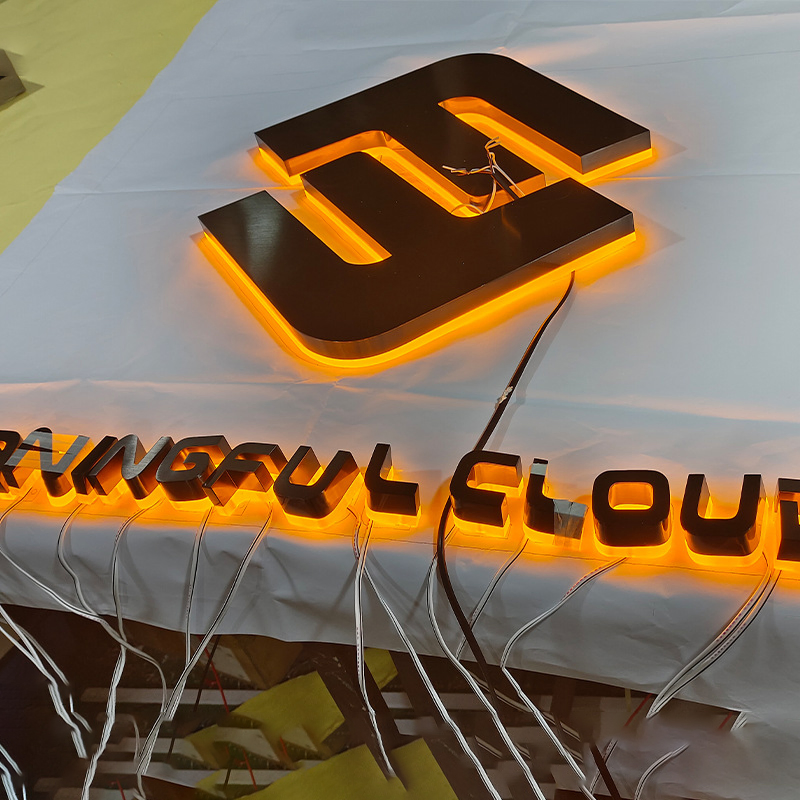 Wholesale Metal Backlit Sign Light Box Acrylic Luminous Characters LED Letter Lights