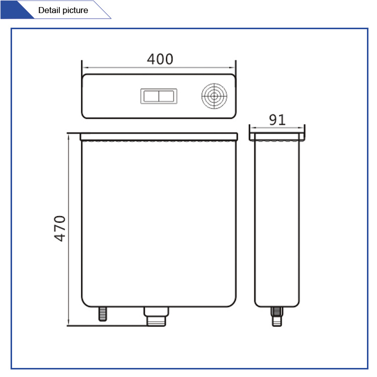 Slim Design Plastic Cistern for Squatting Pan
