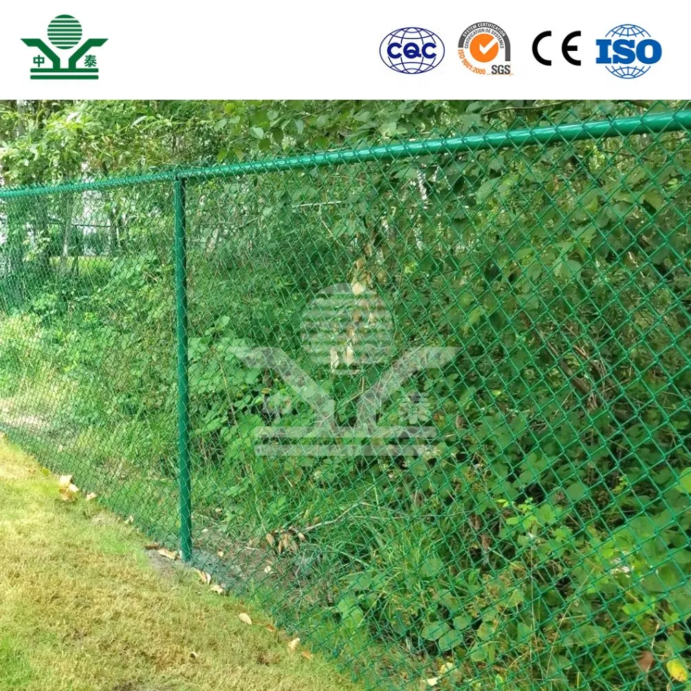 Zhongtai White Chain Link Fence China Factory Electric Stadium Chain Link Fence 50mm X 50mm 9 Gauge Stadium Chain Link Fence