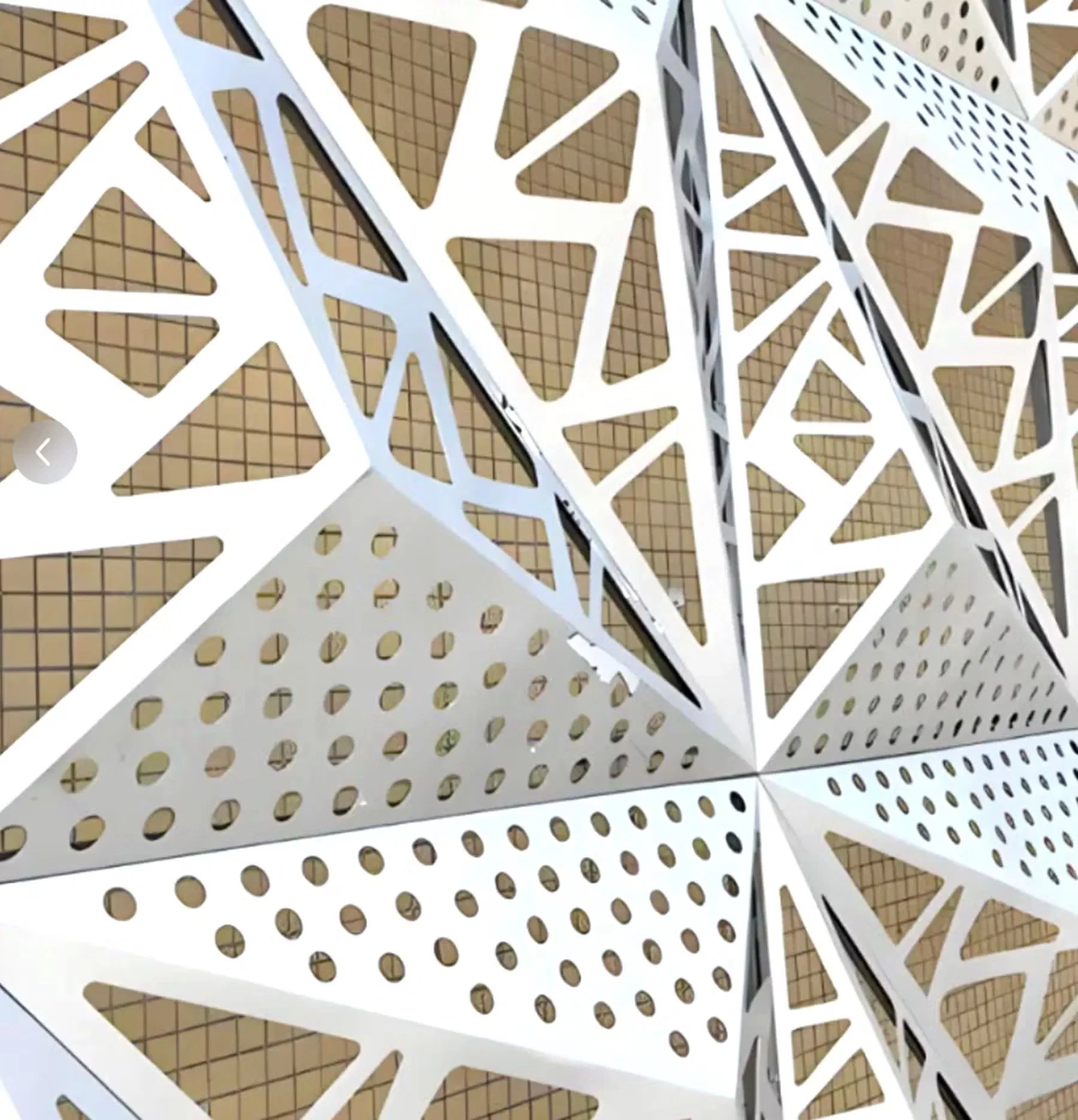 Etal Panel 3D Design Aluminum Carved Solid Panel Cladding System Aluminium Perforated Facade
