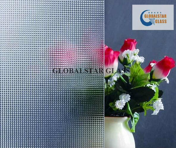 3-6mm Rolled /Textured /Figured /Patterned Glass with Bamboo/Flora/Mistlite/Nashiji/Wanji/Water/Rain B/Moru/Morgon/Chinchilla Pattern