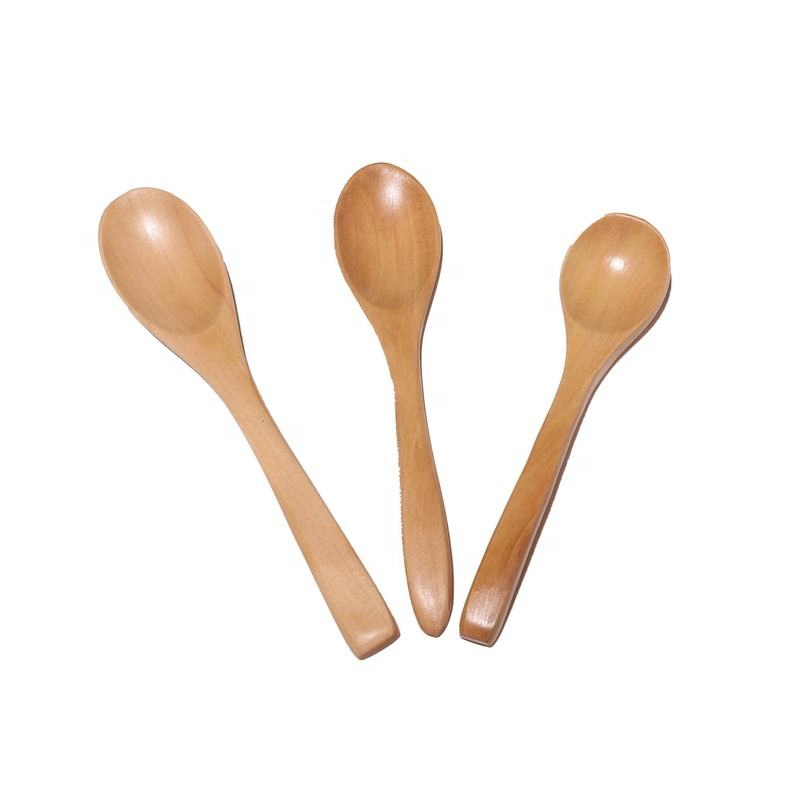 Customized Eco- Friendly Wooden Spoon High Quality Natural Wood Spoon for Family Portable Soup Set for Kids