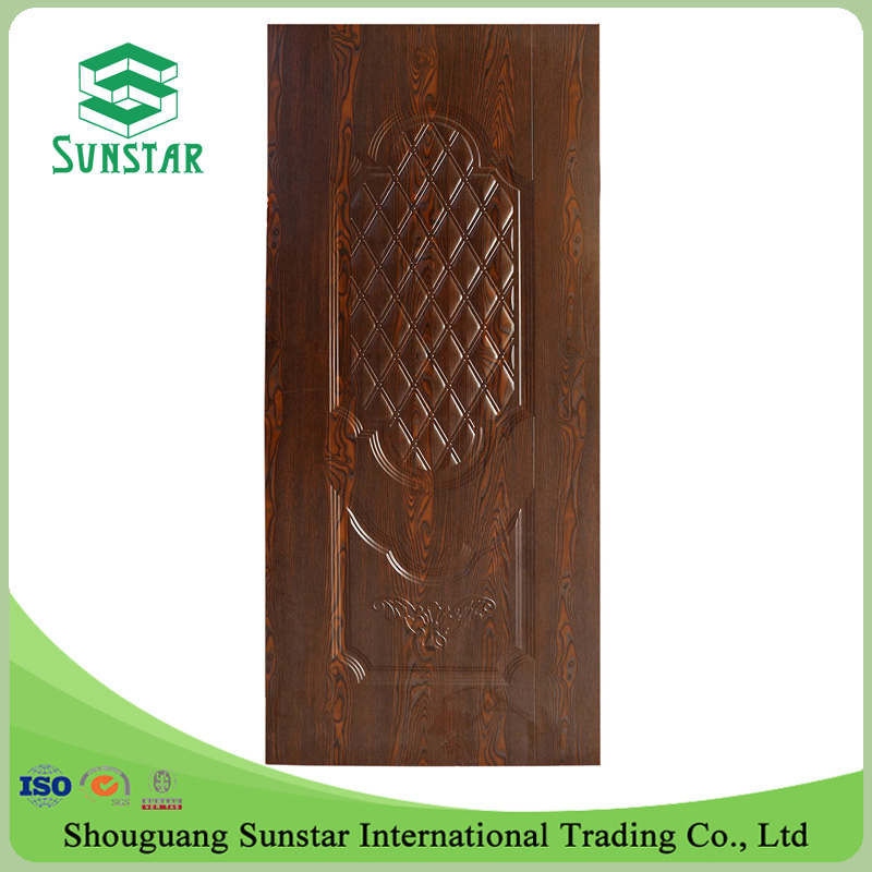 2.7mm/3mm/3.2mm/4mm Melamine Faced/Laminated Moulded Door Skin for Interior Decoration