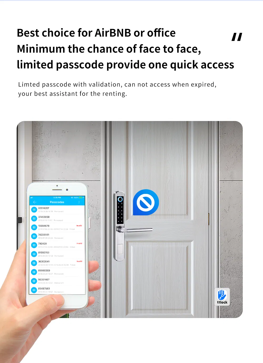 Electronic Ttlock APP Digital Smart Lock for Home