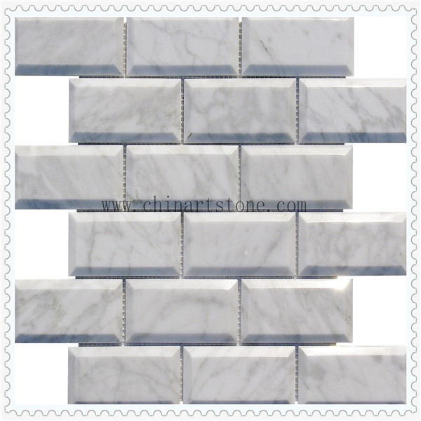 3D Marble and Granite Stone Tumbled Mosaic for Wall Decoration