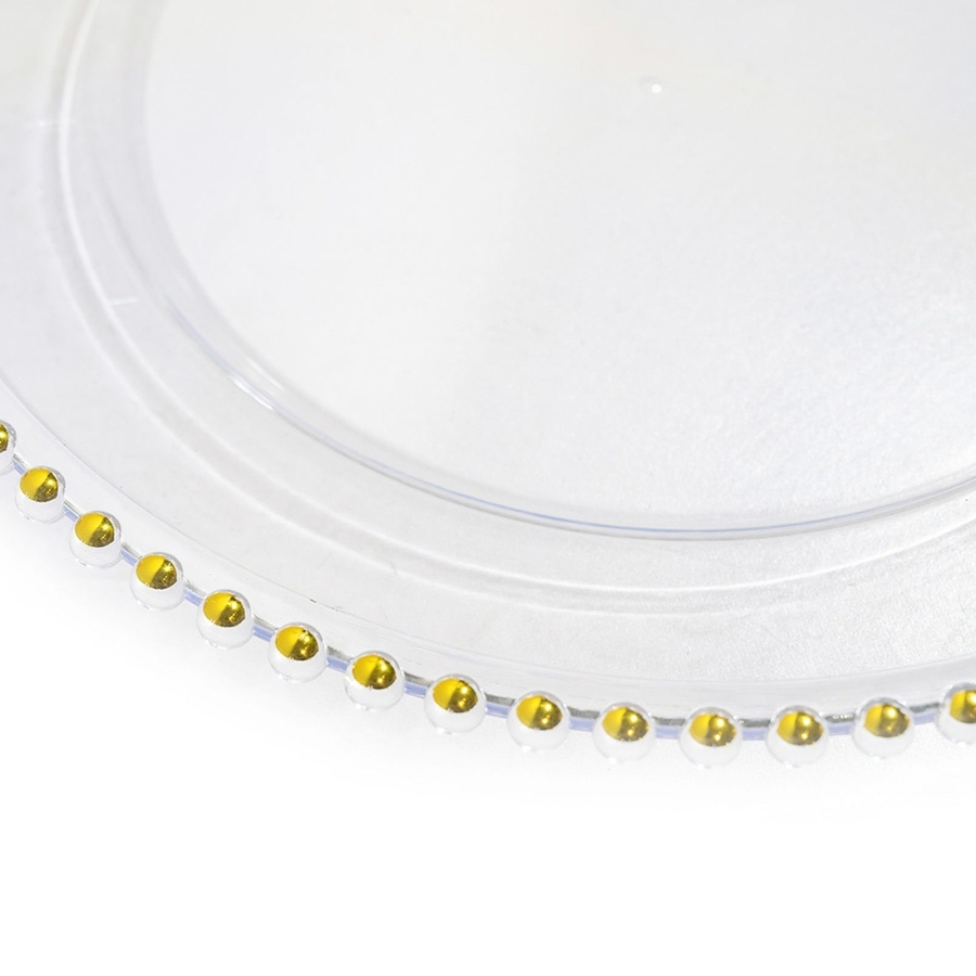 Quality Assured 32X3.3cm Dimensions PP Material Plastic Disposable Fine Dining Charger Plate