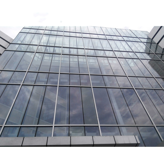 Double Glazing Frame Less Aluminum Building Curtain Glass Wall