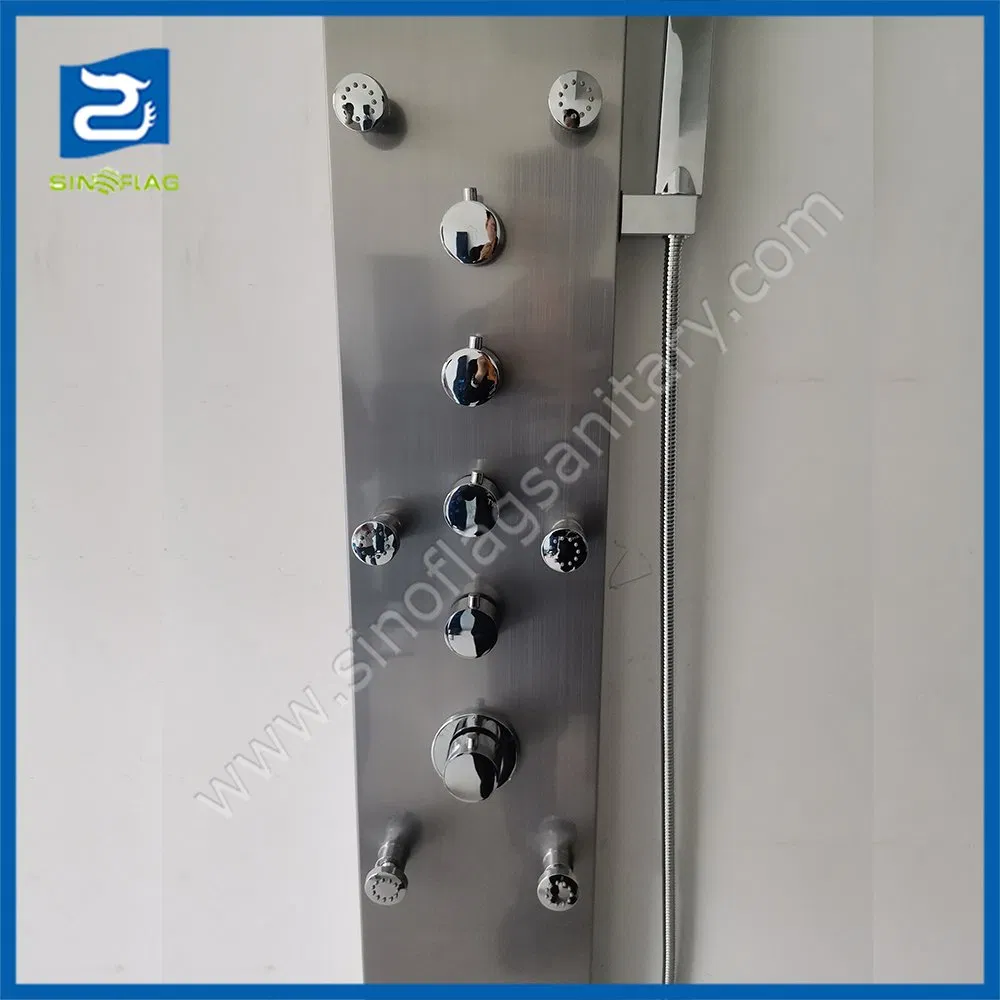Stainless Steel 304 Shower Panel with 6PCS Back Shower