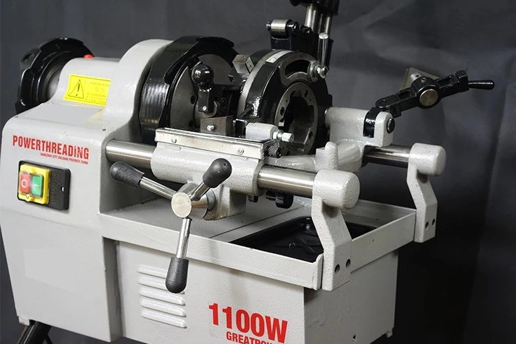 1100W High Efficient 4 Inch Pipe Threading Machine