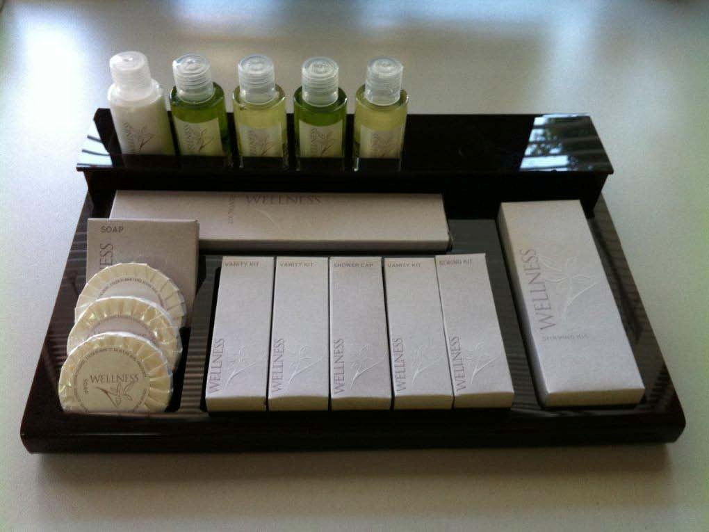 Hotel Amenities with Hard Bottle and Plastic Bag