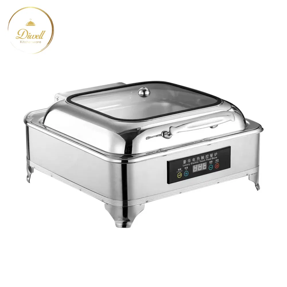Digital Display Stainless Steel Rectangular Hydraulic Chafing Dish Economy