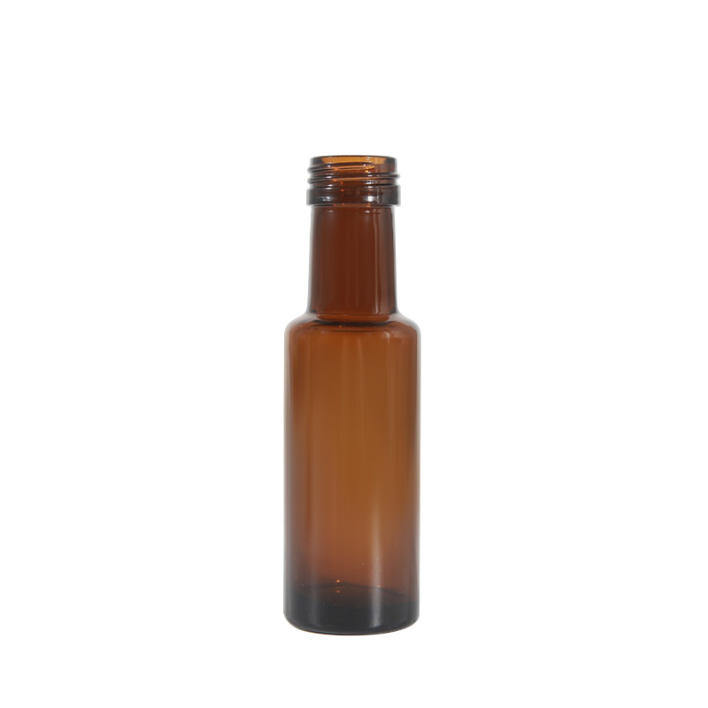 Amber Brown Round Glass Dorica Olive Oli Bottle 250ml 500ml 750ml