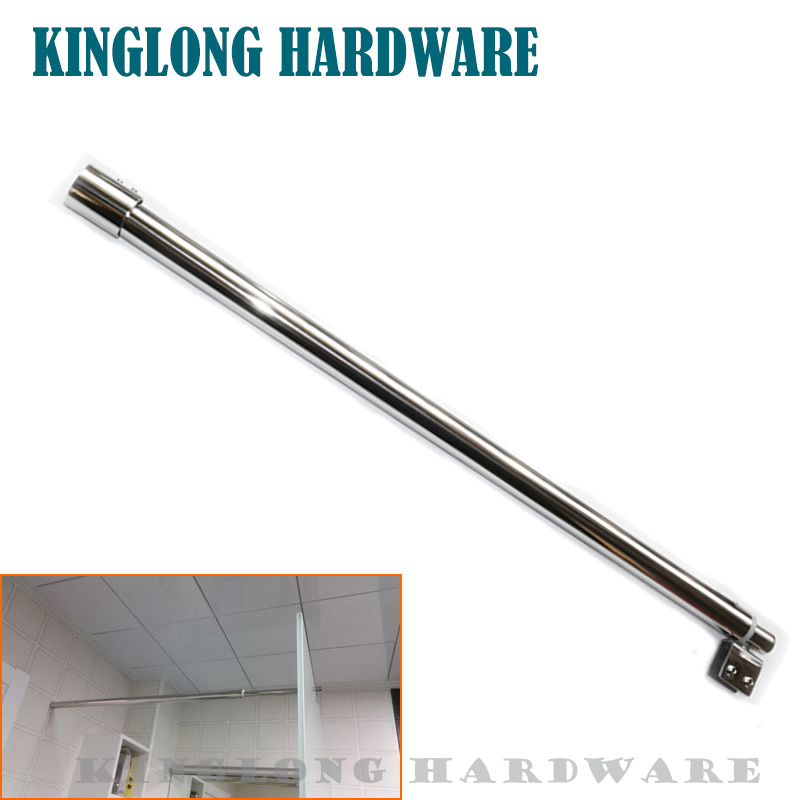 New Design Stainless Steel Bathroom Fitting Adjustable Length Glass to Wall Fixed Bar/Clip Shower Room Support Rod