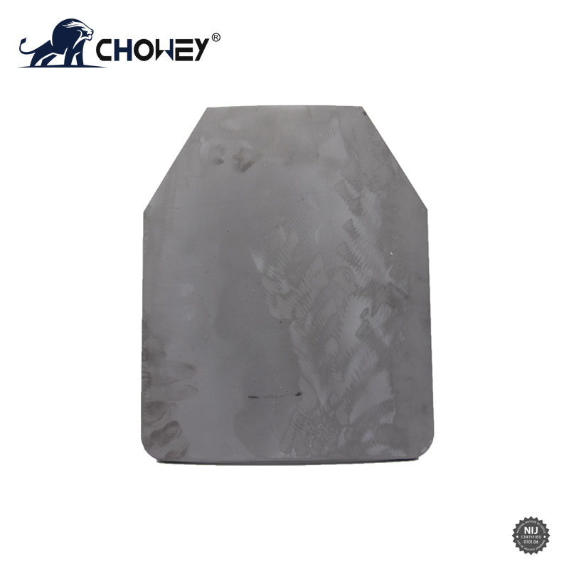 Single-Curved Lightweight Sintered Silicon Carbide (SIC) Ceramic Plate 217*220*4.2mm for Body Armour Plate