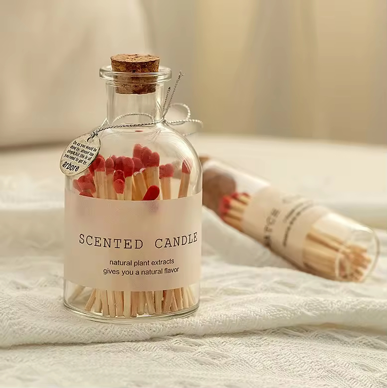 Unique Colored Matches in Glass Bottle for Custom Orders