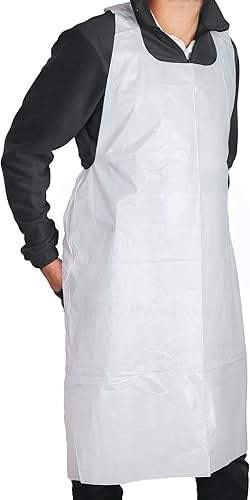 Custom Plastic Transparent Disposable PE Waterproof Apron for Cleaning Food Healthcare