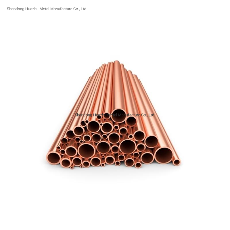 Copper Tube Copper Coil C11000 C10200 C12000 C12200 Small Large Diameter Round Square Rectangular Oval Copper Pipe for Air Conditioner Refrigerator Brass Pipe