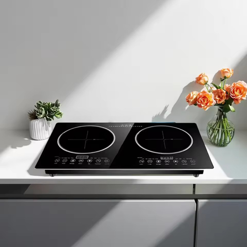 Double Burns Built-in Infrared Cooker, Sensor Black Ceramic 2 Burner Hob /Double Electric Hot Plate Cooker Price Touch Control