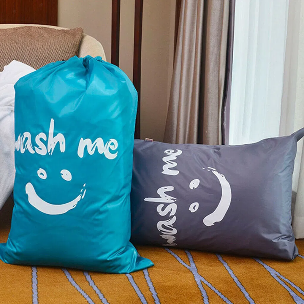 Waterproof 210d Oxford Drawstring Laundry Bags with Customized Logo