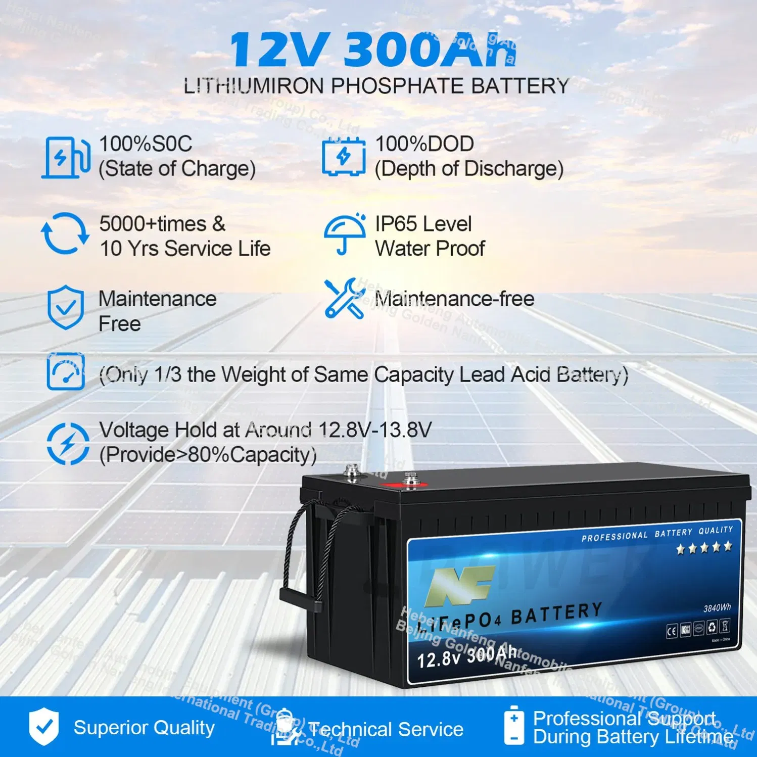 NF OEM 12V 300Ah LiFePO4 Аккумулятор для автодома