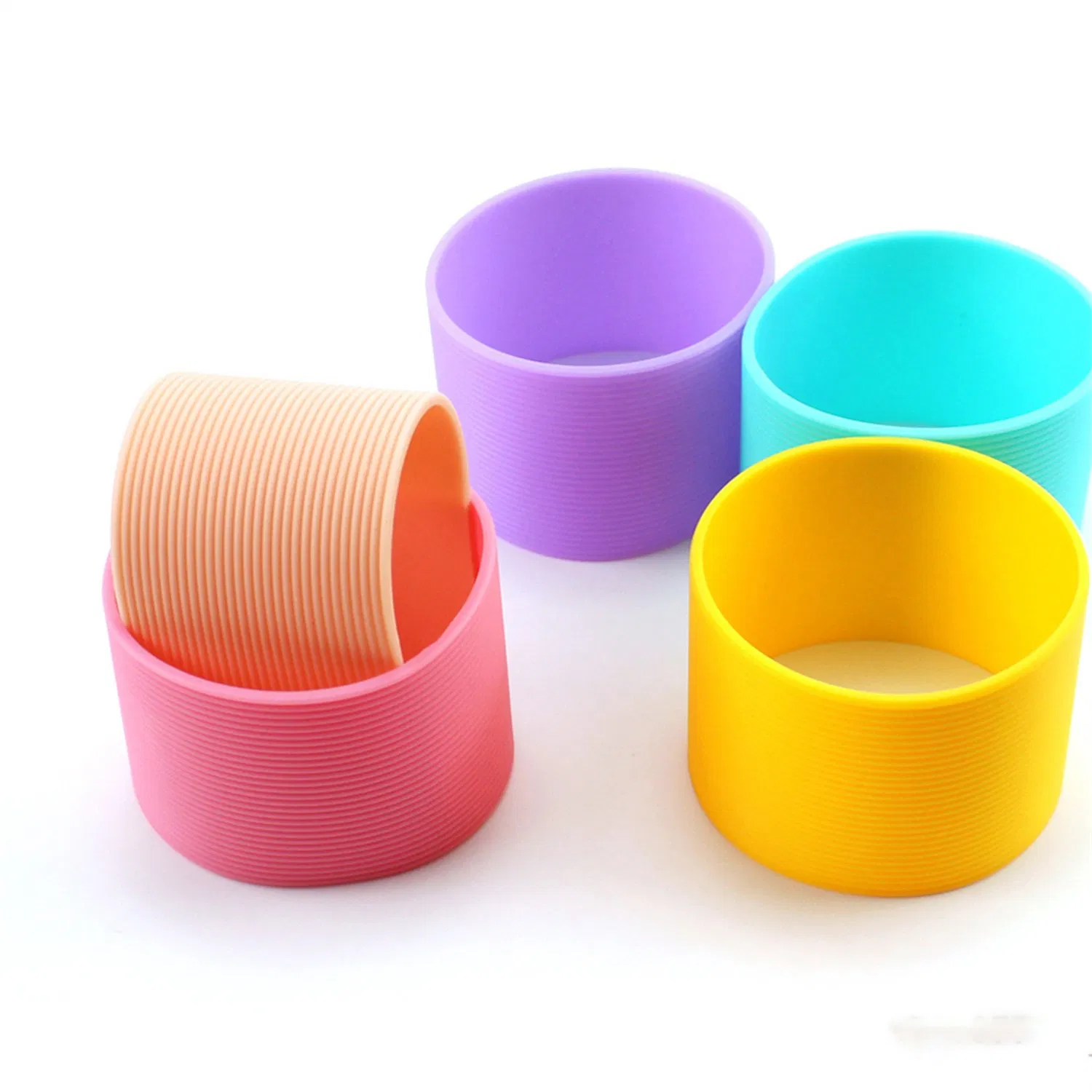 Heat Resistant Easy Take-Away Silicone Water Bottle Mug Coffee Cup Sleeve