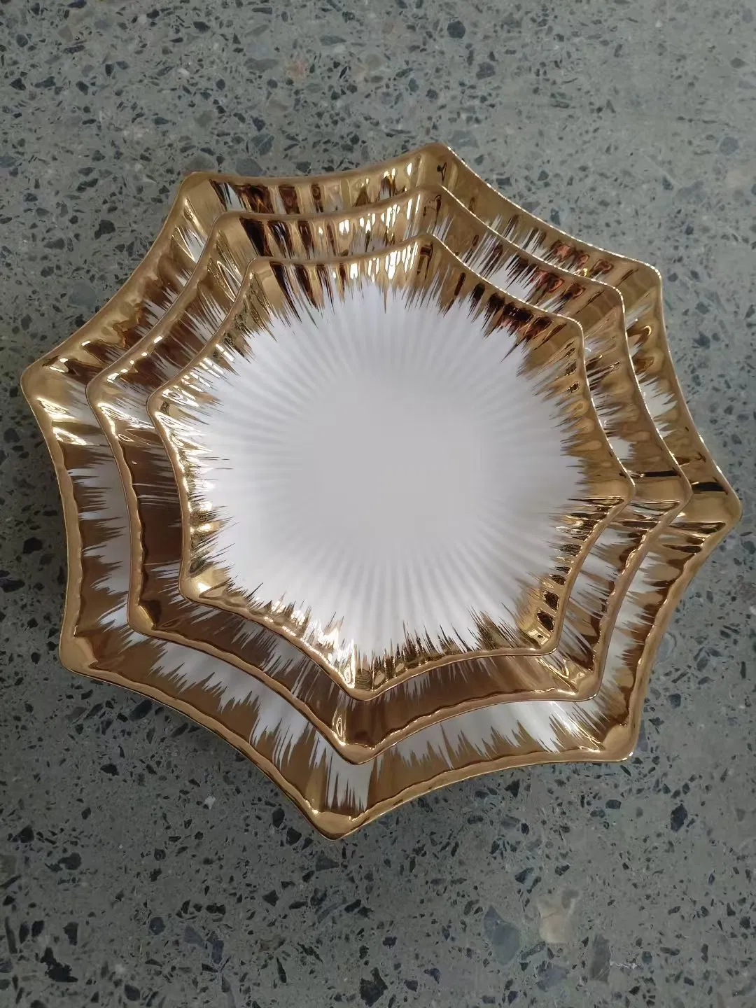 Dinner Plate Bowl Soup Plate Golden Line Porcelainware Ceramics Tableware